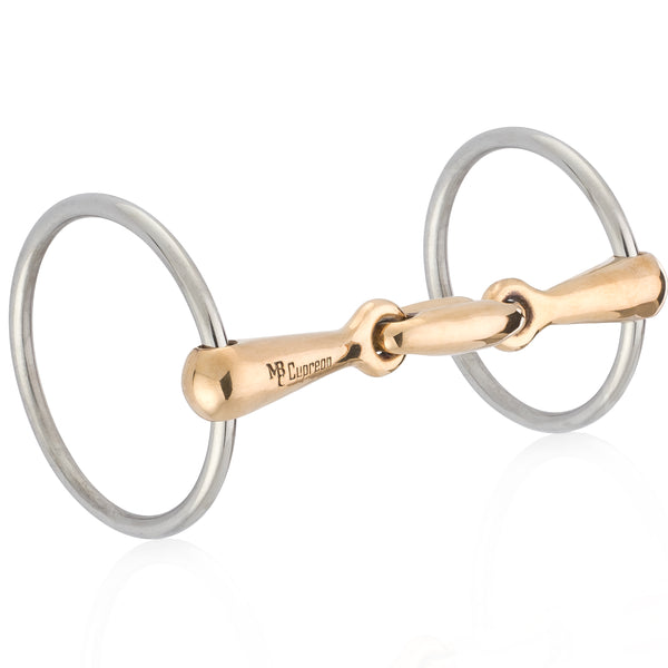 Mikmar Cupreon Loose Ring Snaffle with Ergöm Lozenge Mouthpiece - Mikmar Bit Company - Horseback Riding Bits