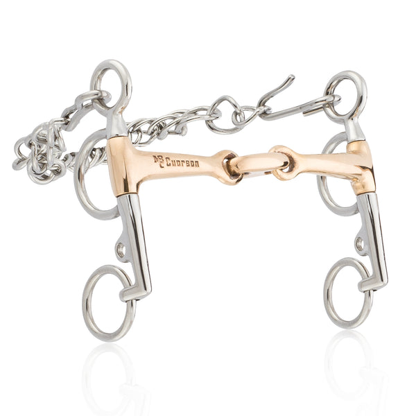 Mikmar Cupreon Pelham with Ergöm Lozenge Mouthpiece - Mikmar Bit Company - Horseback Riding Bits