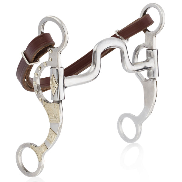 Mikmar Heirloom Legacy Bit with Stainless Steel Bronze Shanks with SS Dots - Mikmar Bit Company - Horseback Riding Bits