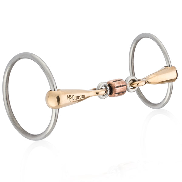 Mikmar Cupreon Loose Ring Snaffle with French Link Roller Mouthpiece - Mikmar Bit Company - Horseback Riding Bits