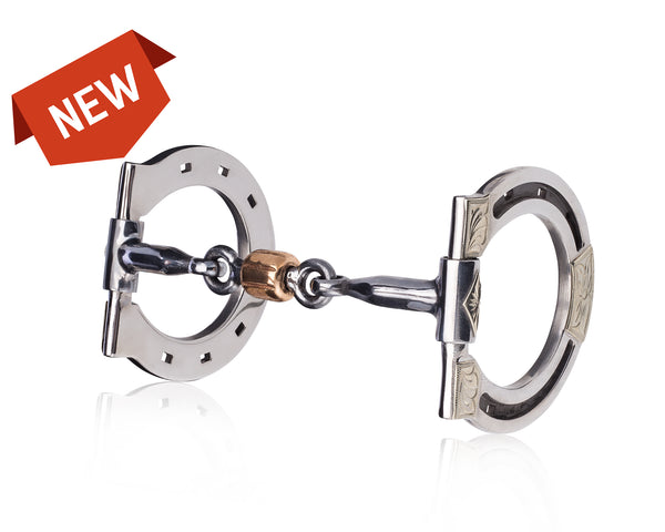 Mikmar Legacy Horseshoe Snaffle with Stainless Steel Cheeks